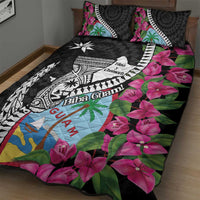 Biba Guam Liberation Day Quilt Bed Set Tano y Chamoru Latte Stone Black