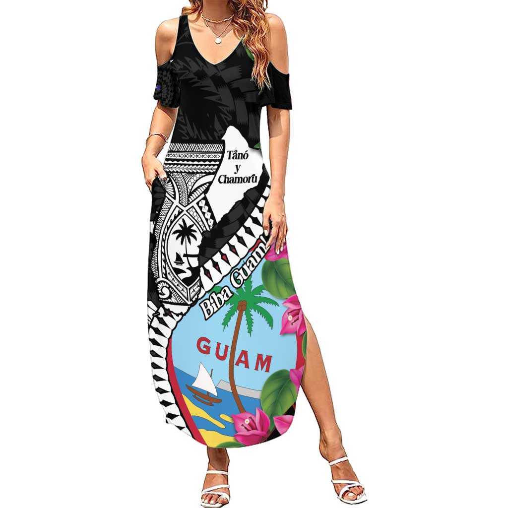 Biba Guam Liberation Day Summer Maxi Dress Tano y Chamoru Latte Stone Black