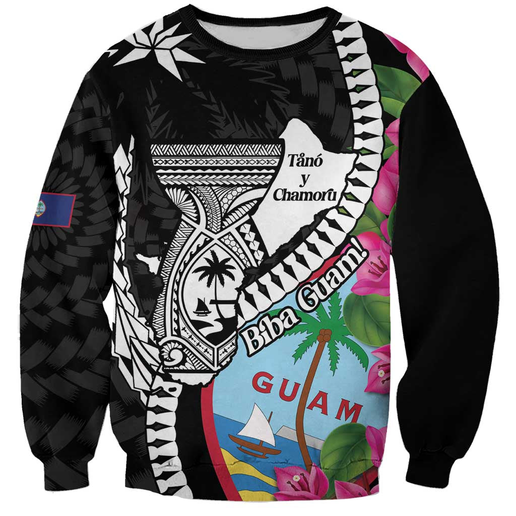 Biba Guam Liberation Day Sweatshirt Tano y Chamoru Latte Stone Black
