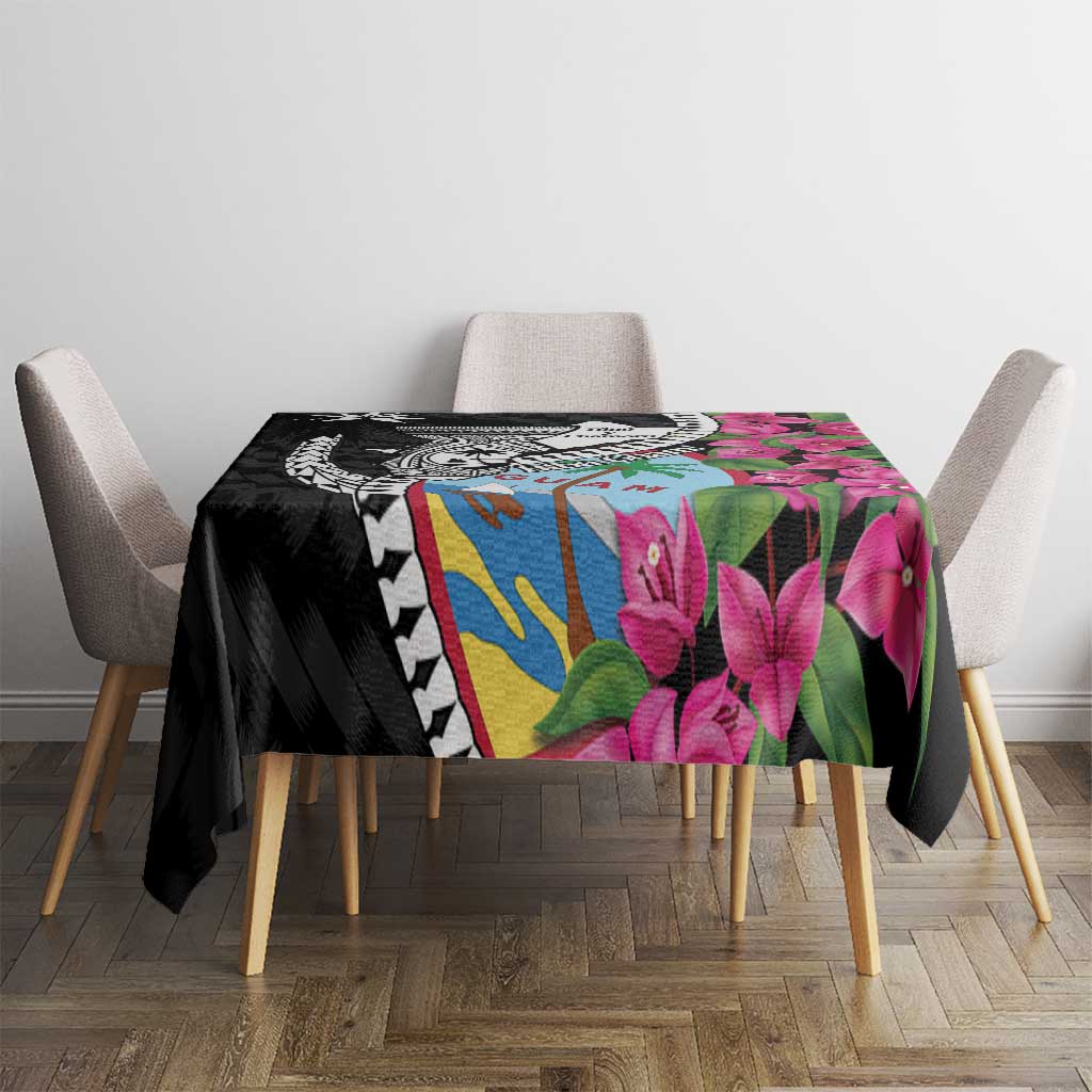 Biba Guam Liberation Day Tablecloth Tano y Chamoru Latte Stone Black