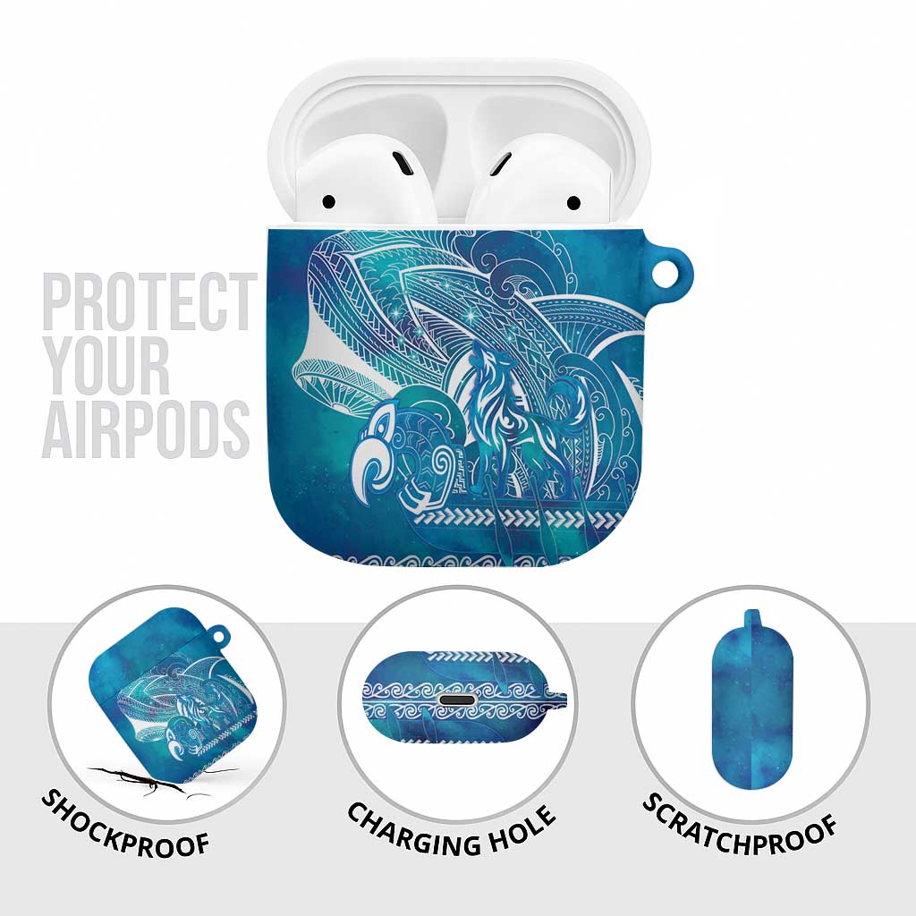 Kuri Dog Waka New Zealand Matariki AirPods Case Ocean Sharks Maori Tattoo LT14 - Polynesian Pride