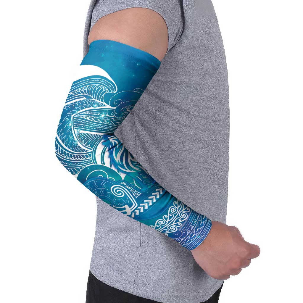 Kuri Dog Waka New Zealand Matariki Arm Sleeves Ocean Sharks Maori Tattoo LT14 - Polynesian Pride