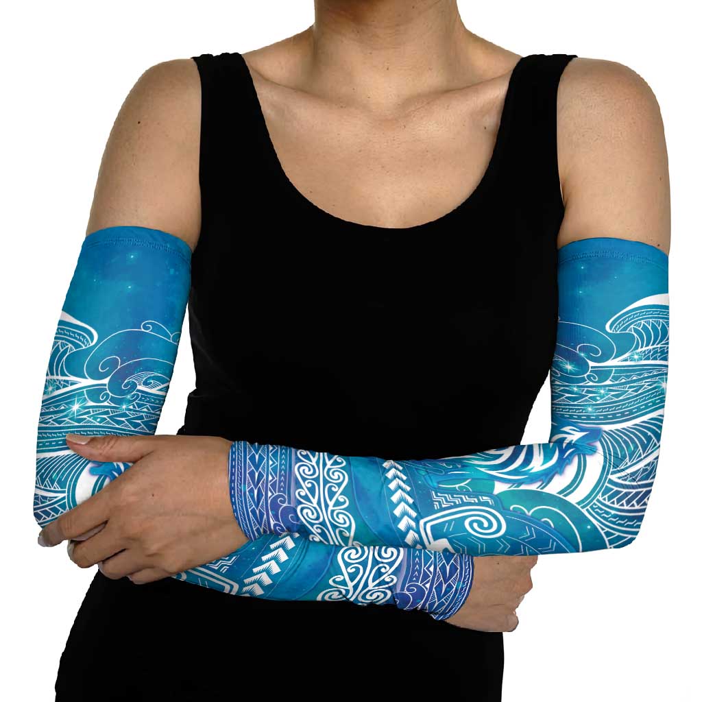 Kuri Dog Waka New Zealand Matariki Arm Sleeves Ocean Sharks Maori Tattoo LT14 - Polynesian Pride