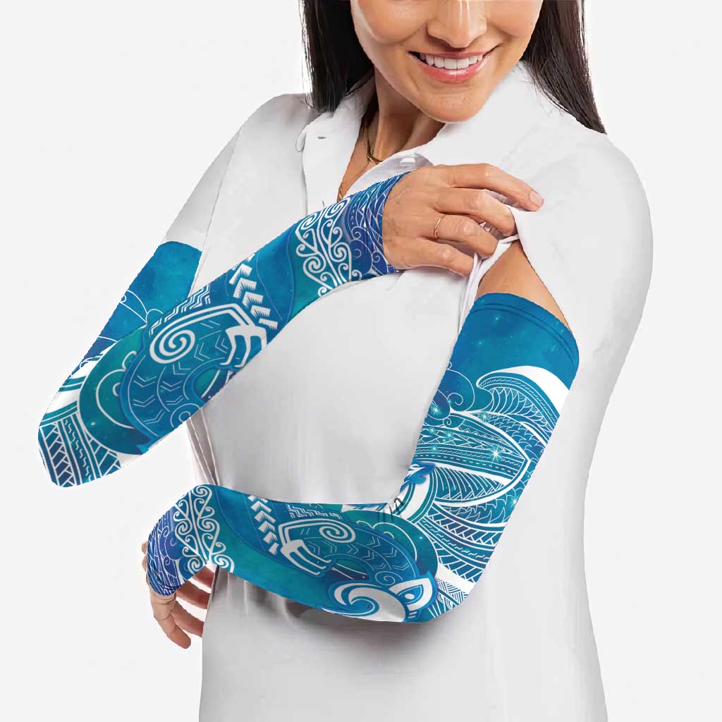 Kuri Dog Waka New Zealand Matariki Arm Sleeves Ocean Sharks Maori Tattoo LT14 - Polynesian Pride