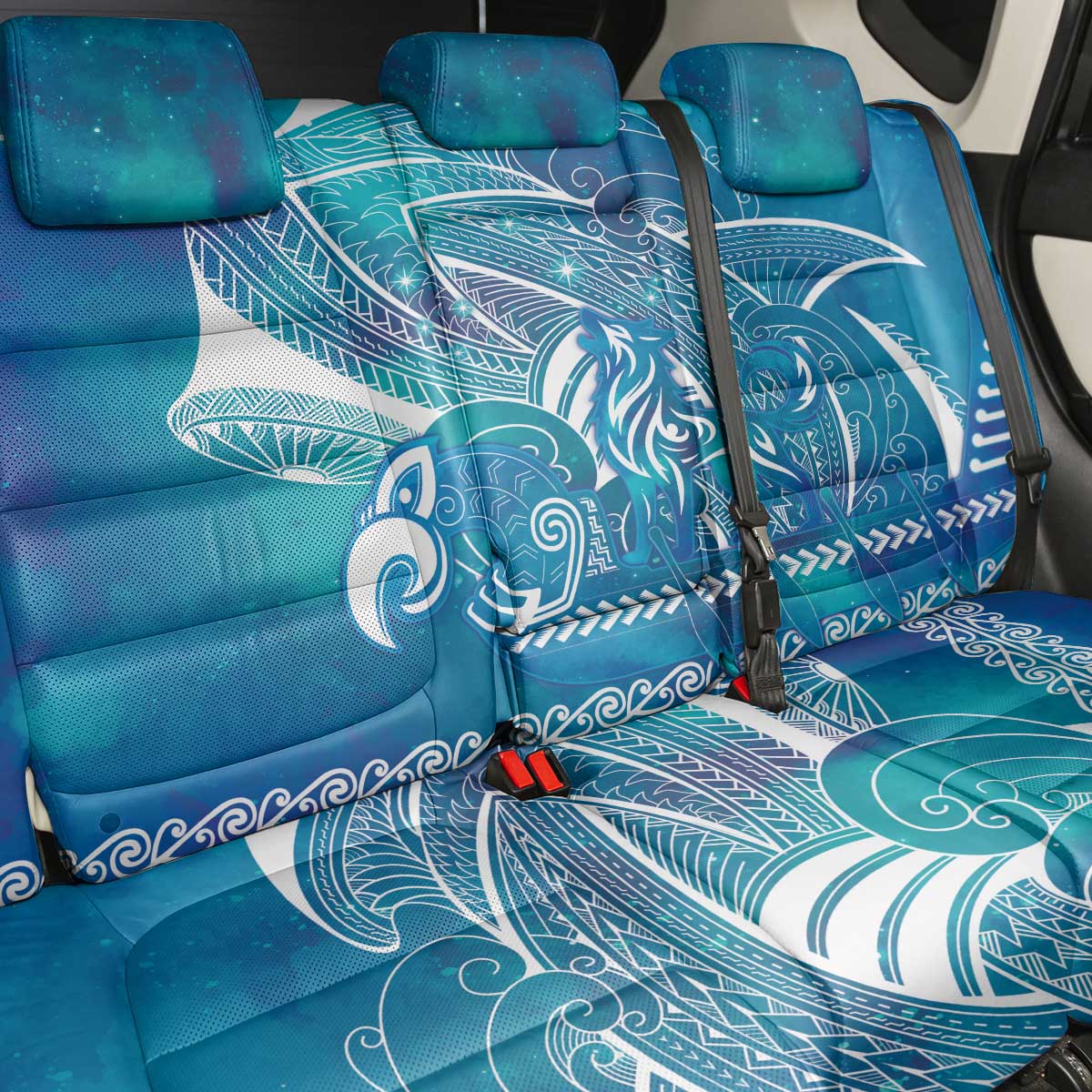 Kuri Dog Waka New Zealand Matariki Back Car Seat Cover Ocean Sharks Maori Tattoo LT14 - Polynesian Pride