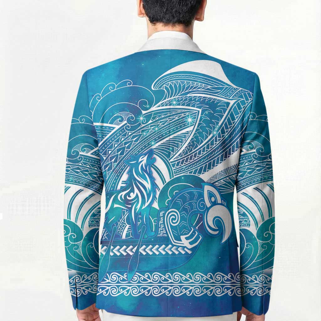 Kuri Dog Waka New Zealand Matariki Blazer Ocean Sharks Maori Tattoo