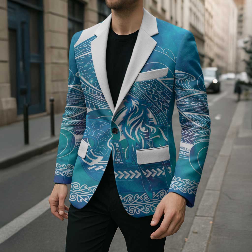 Kuri Dog Waka New Zealand Matariki Blazer Ocean Sharks Maori Tattoo