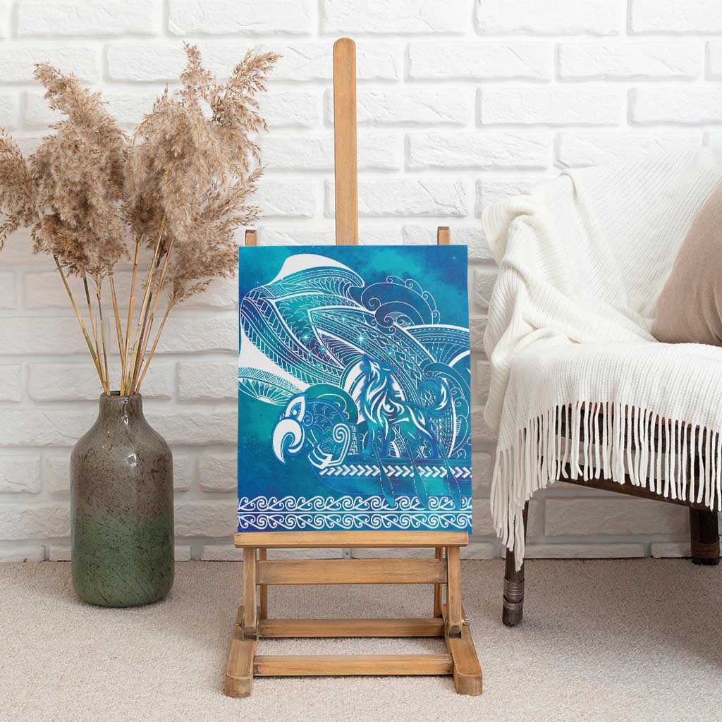 Kuri Dog Waka New Zealand Matariki Canvas Wall Art Ocean Sharks Maori Tattoo