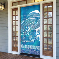 Kuri Dog Waka New Zealand Matariki Door Cover Ocean Sharks Maori Tattoo LT14 - Polynesian Pride