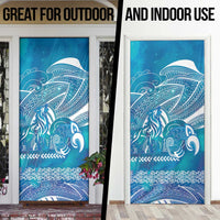 Kuri Dog Waka New Zealand Matariki Door Cover Ocean Sharks Maori Tattoo LT14 - Polynesian Pride