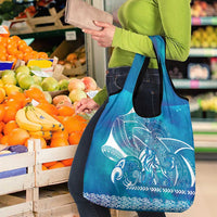 Kuri Dog Waka New Zealand Matariki Grocery Bag Ocean Sharks Maori Tattoo LT14 - Polynesian Pride