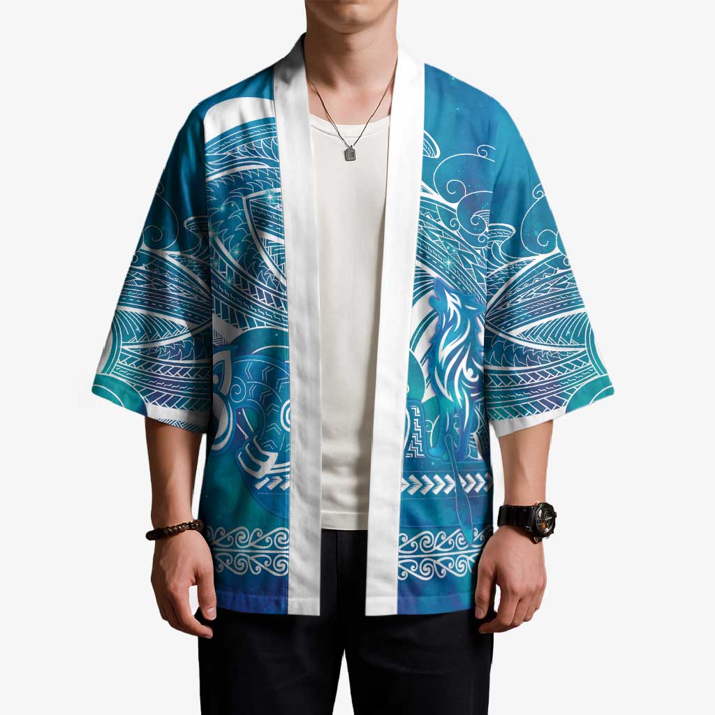 Kuri Dog Waka New Zealand Matariki Kimono Ocean Sharks Maori Tattoo