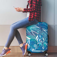 Kuri Dog Waka New Zealand Matariki Luggage Cover Ocean Sharks Maori Tattoo LT14 - Polynesian Pride