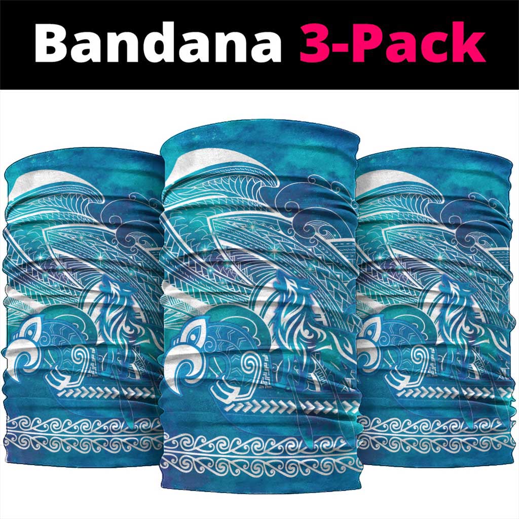 Kuri Dog Waka New Zealand Matariki Neck Gaiter Ocean Sharks Maori Tattoo