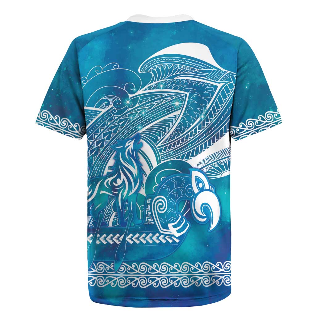 Kuri Dog Waka New Zealand Matariki Rugby Jersey Ocean Sharks Maori Tattoo LT14 - Polynesian Pride