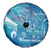 Kuri Dog Waka New Zealand Matariki Spare Tire Cover Ocean Sharks Maori Tattoo LT14 - Polynesian Pride