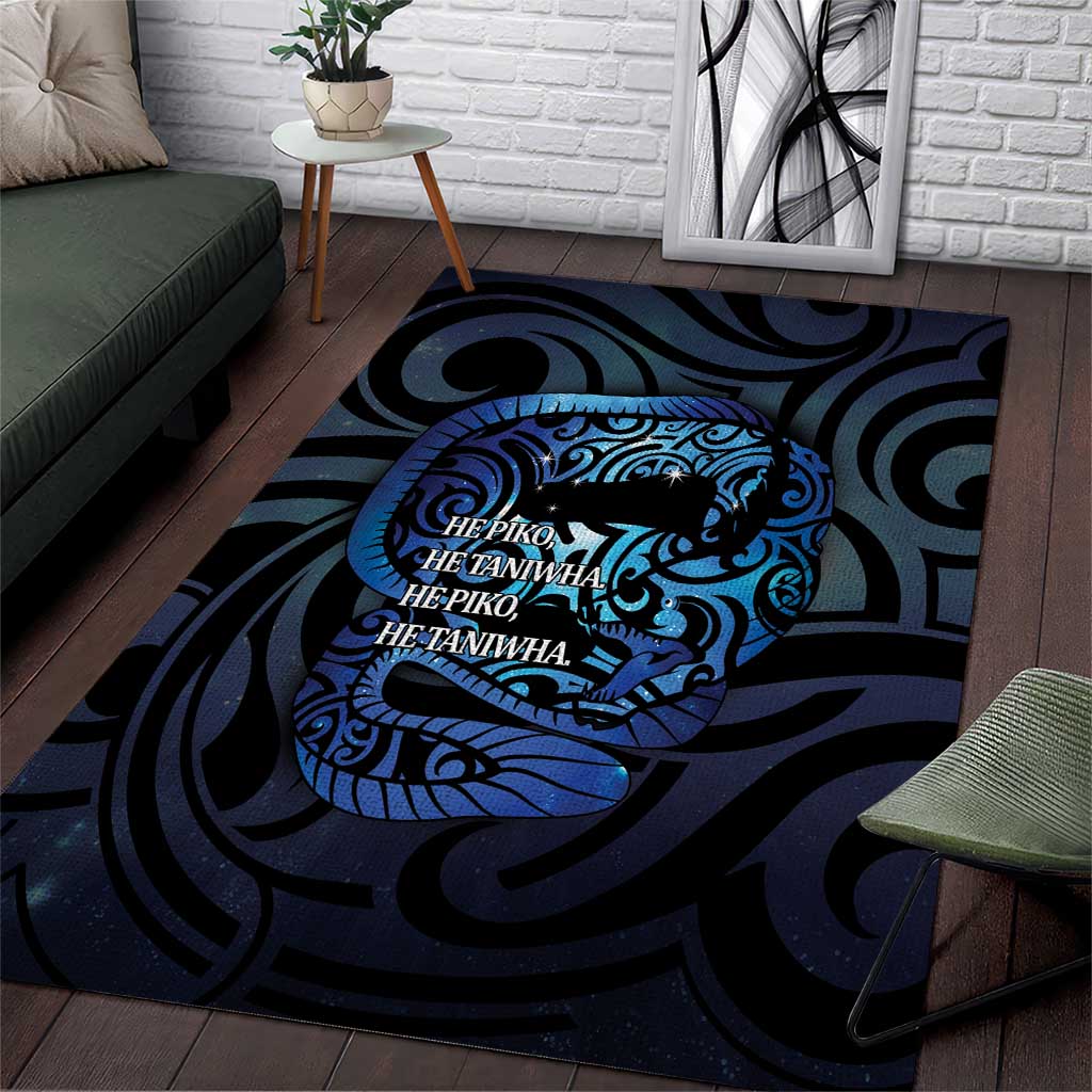 Tuna Eel New Zealand Matariki Area Rug He Piko He Taniwha Maori Pattern