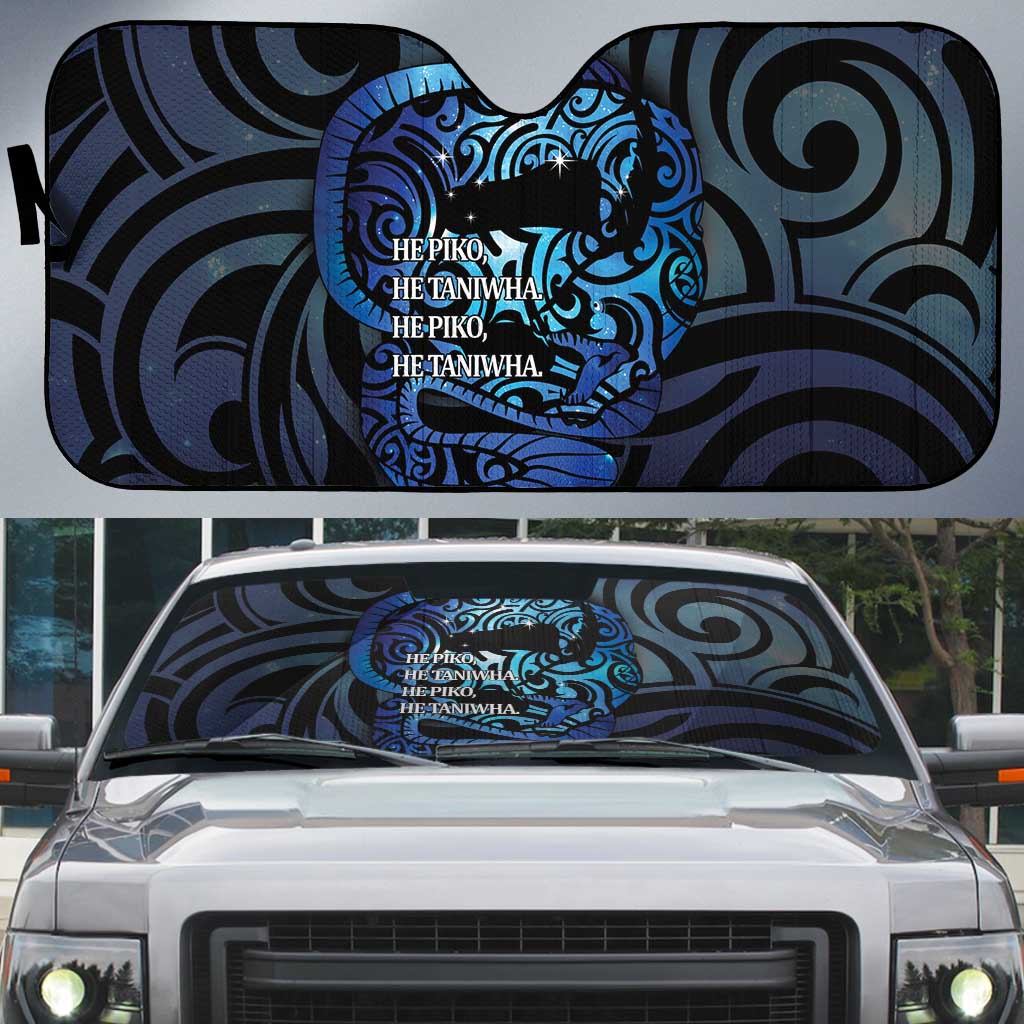 Tuna Eel New Zealand Matariki Auto Sun Shade He Piko He Taniwha Maori Pattern