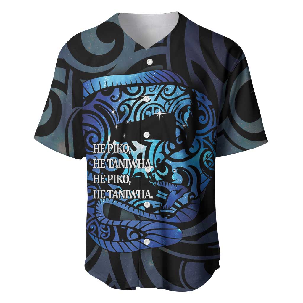 Tuna Eel New Zealand Matariki Baseball Jersey He Piko He Taniwha Maori Pattern