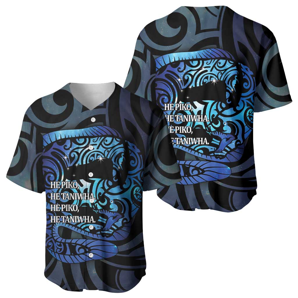 Tuna Eel New Zealand Matariki Baseball Jersey He Piko He Taniwha Maori Pattern