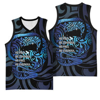 Tuna Eel New Zealand Matariki Basketball Jersey He Piko He Taniwha Maori Pattern