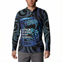 Tuna Eel New Zealand Matariki Button Sweatshirt He Piko He Taniwha Maori Pattern