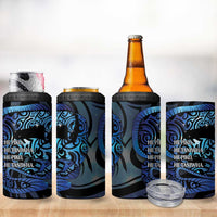 Tuna Eel New Zealand Matariki 4 in 1 Can Cooler Tumbler He Piko He Taniwha Maori Pattern