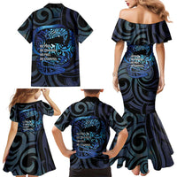 Tuna Eel New Zealand Matariki Family Matching Mermaid Dress and Hawaiian Shirt He Piko He Taniwha Maori Pattern LT14 - Polynesian Pride