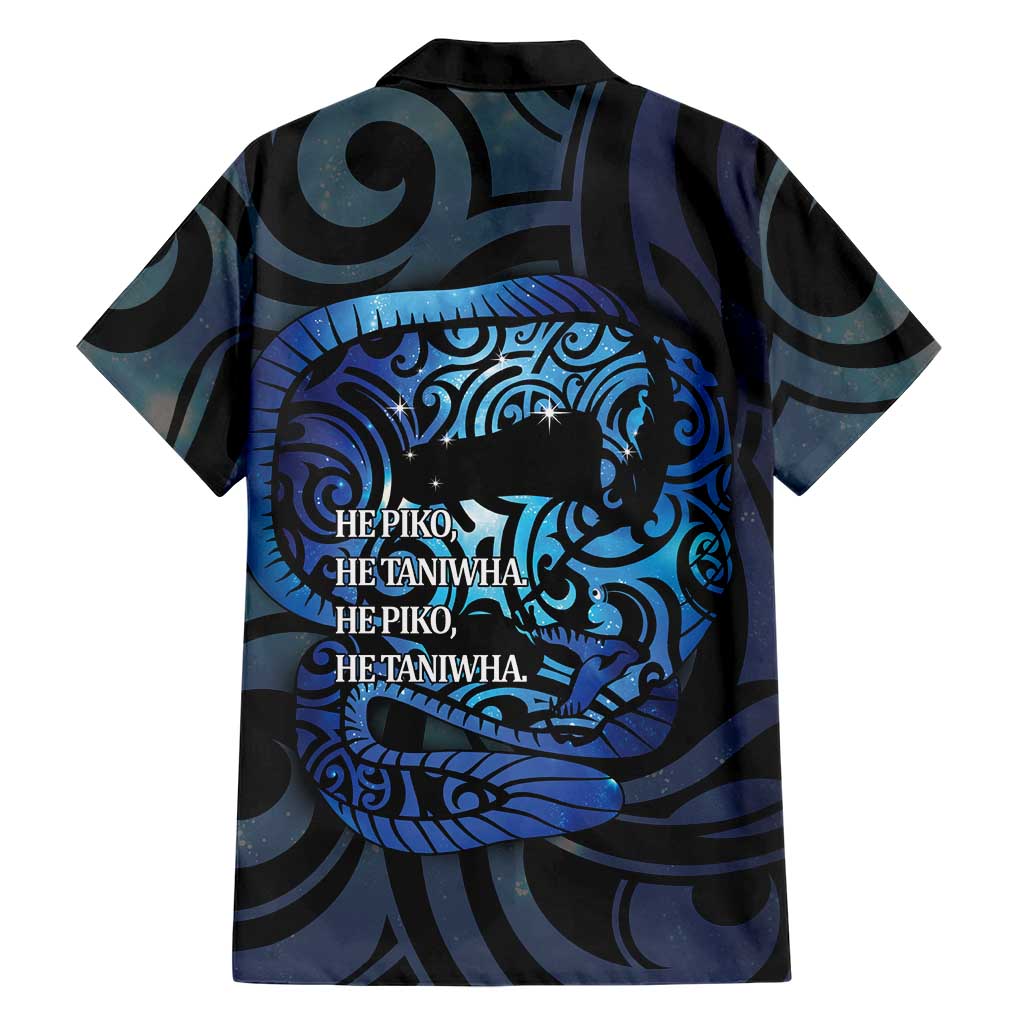 Tuna Eel New Zealand Matariki Family Matching Short Sleeve Bodycon Dress and Hawaiian Shirt He Piko He Taniwha Maori Pattern LT14 - Polynesian Pride