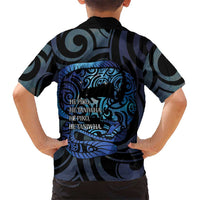 Tuna Eel New Zealand Matariki Family Matching Summer Maxi Dress and Hawaiian Shirt He Piko He Taniwha Maori Pattern LT14 - Polynesian Pride