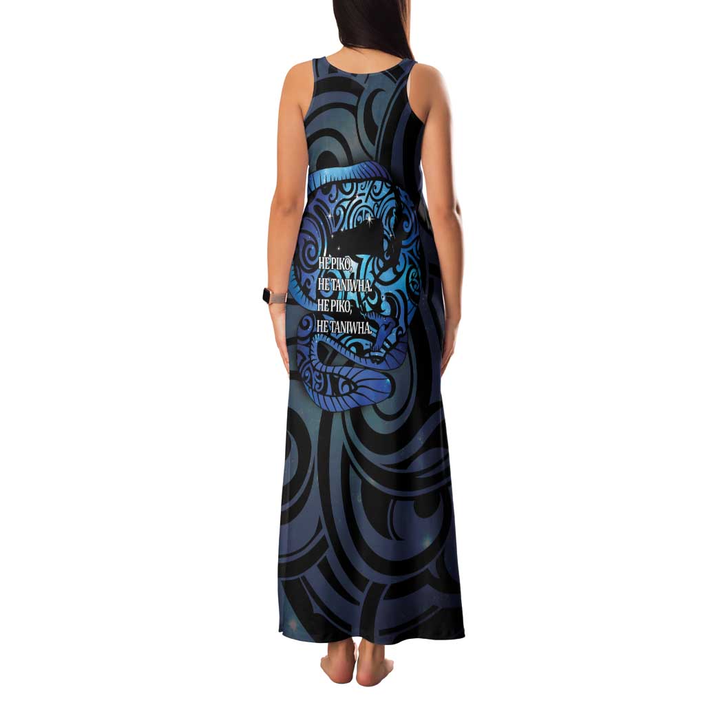Tuna Eel New Zealand Matariki Family Matching Tank Maxi Dress and Hawaiian Shirt He Piko He Taniwha Maori Pattern LT14 - Polynesian Pride