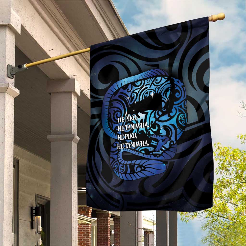 Tuna Eel New Zealand Matariki Garden Flag He Piko He Taniwha Maori Pattern