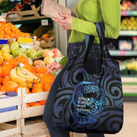 Tuna Eel New Zealand Matariki Grocery Bag He Piko He Taniwha Maori Pattern