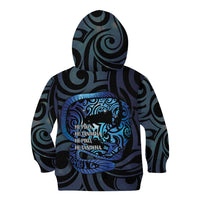 Tuna Eel New Zealand Matariki Kid Hoodie He Piko He Taniwha Maori Pattern
