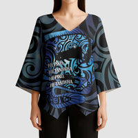 Tuna Eel New Zealand Matariki Kimono Sleeve Blouse He Piko He Taniwha Maori Pattern