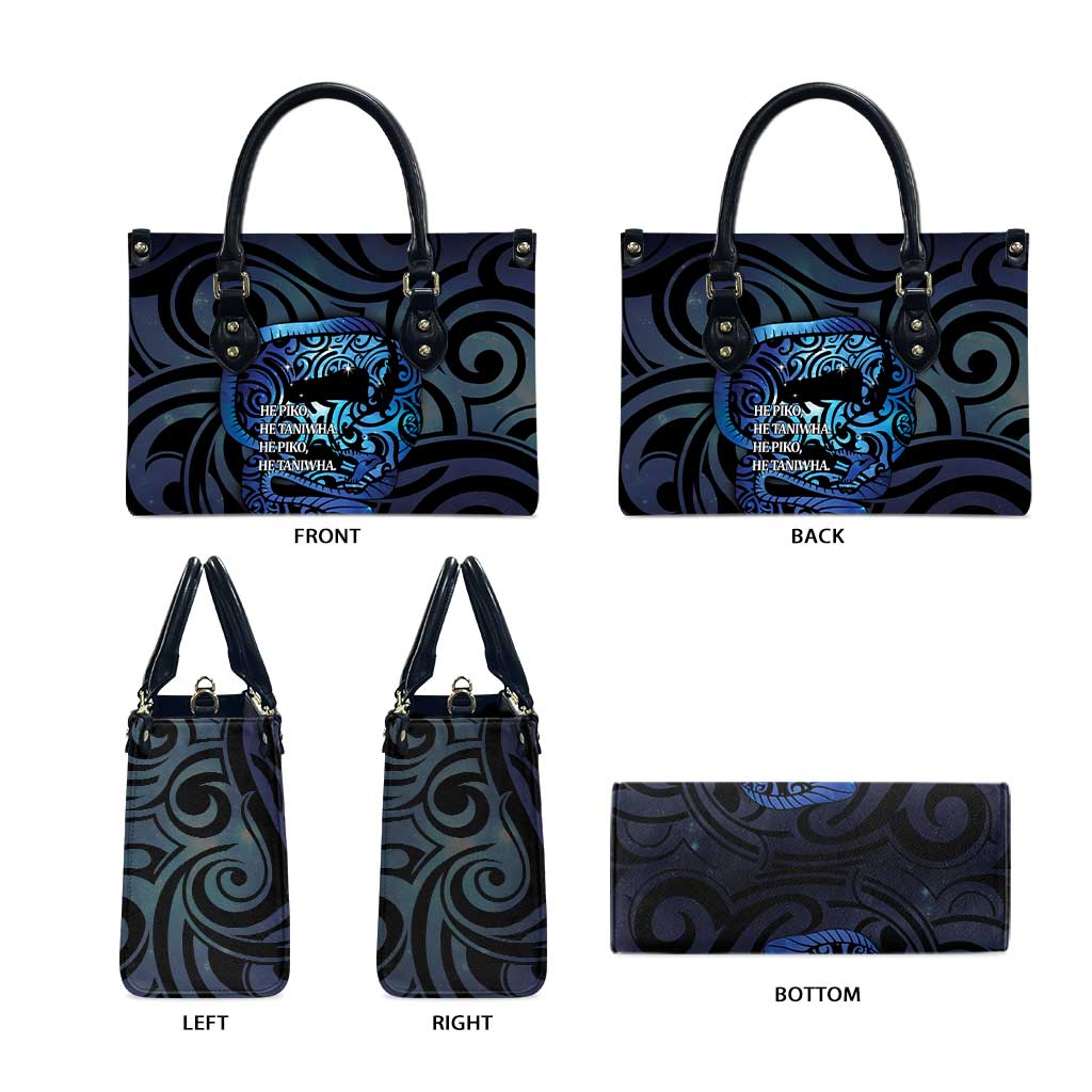 Tuna Eel New Zealand Matariki Leather Bag He Piko He Taniwha Maori Pattern