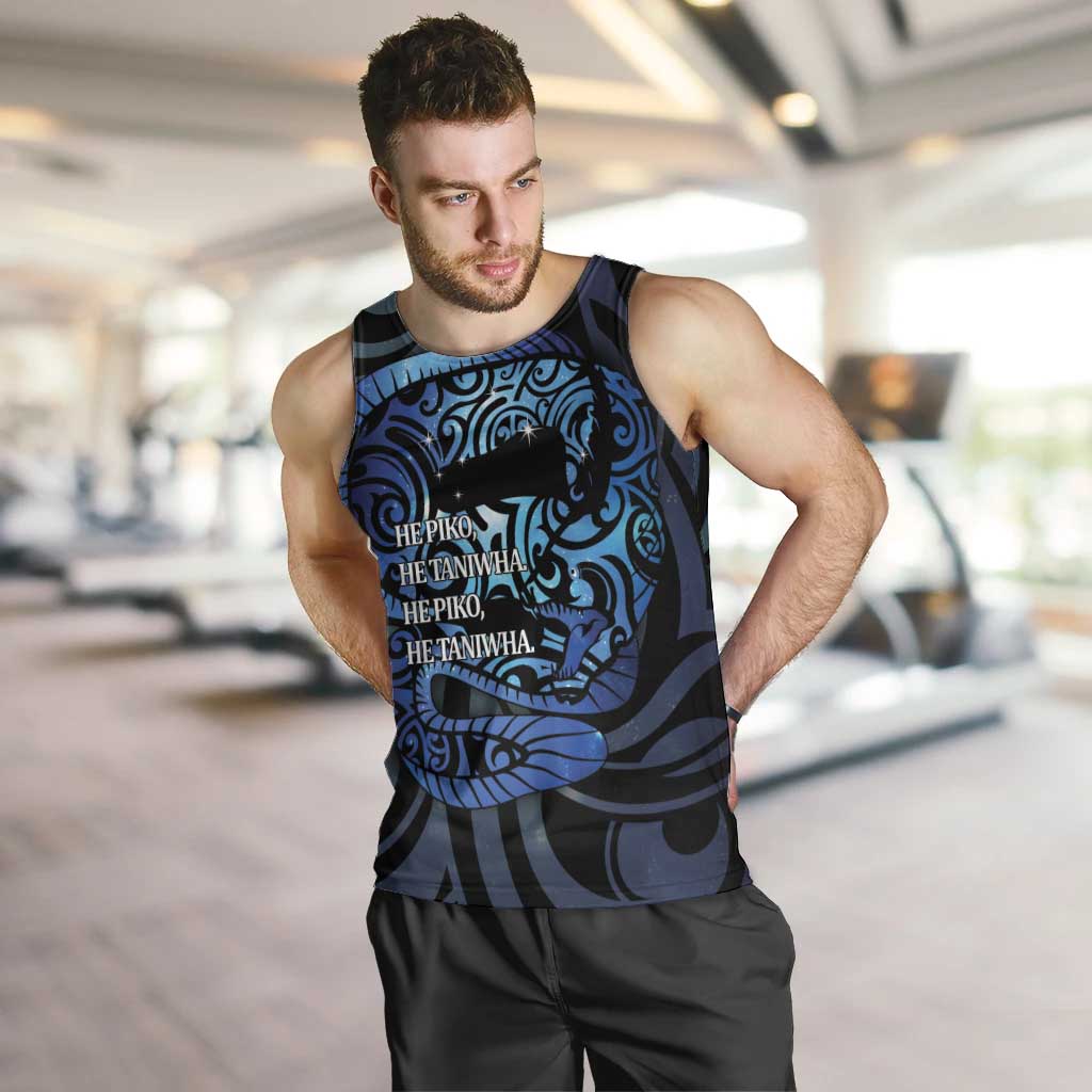 Tuna Eel New Zealand Matariki Men Tank Top He Piko He Taniwha Maori Pattern