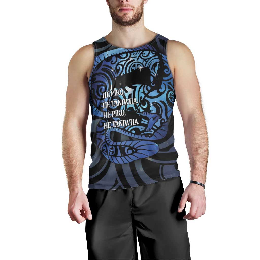 Tuna Eel New Zealand Matariki Men Tank Top He Piko He Taniwha Maori Pattern