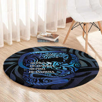 Tuna Eel New Zealand Matariki Round Carpet He Piko He Taniwha Maori Pattern