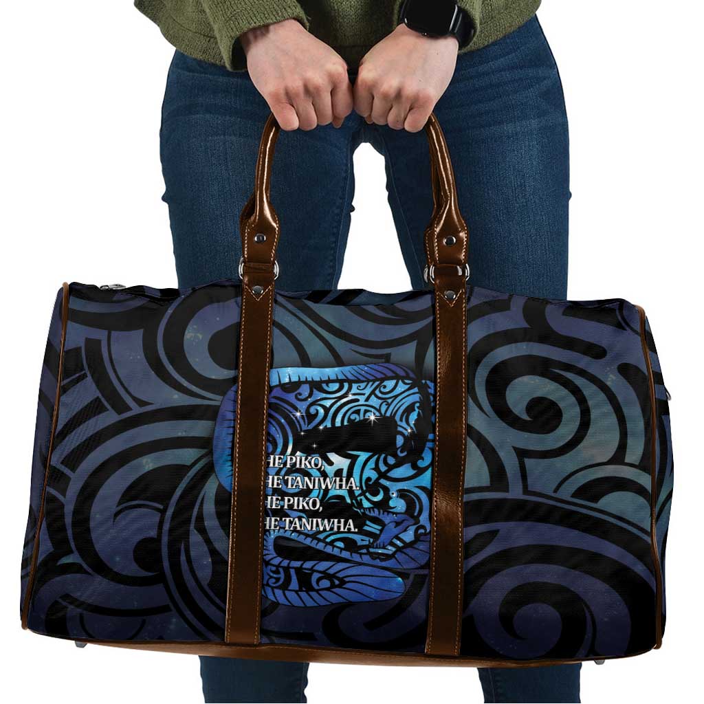 Tuna Eel New Zealand Matariki Travel Bag He Piko He Taniwha Maori Pattern