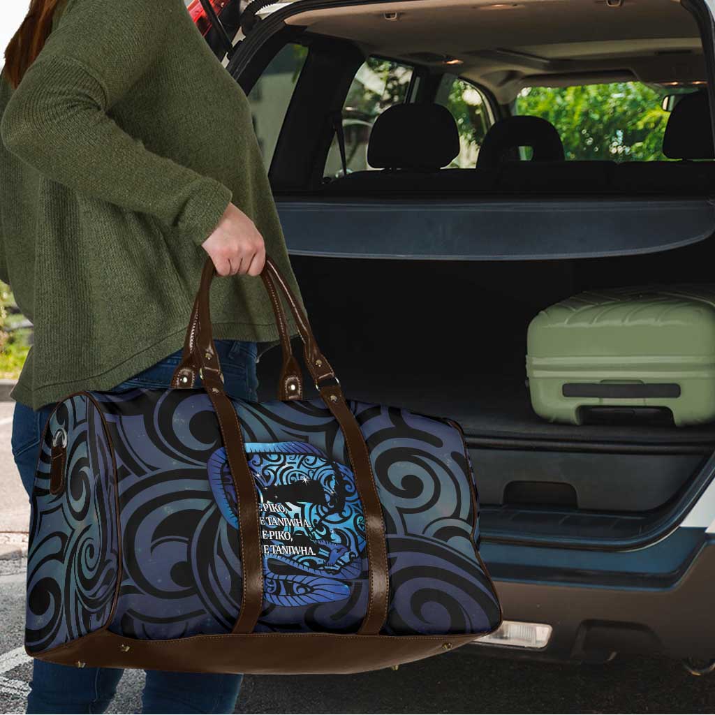 Tuna Eel New Zealand Matariki Travel Bag He Piko He Taniwha Maori Pattern