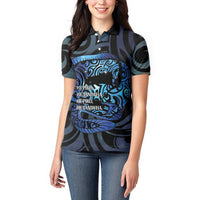 Tuna Eel New Zealand Matariki Women Polo Shirt He Piko He Taniwha Maori Pattern