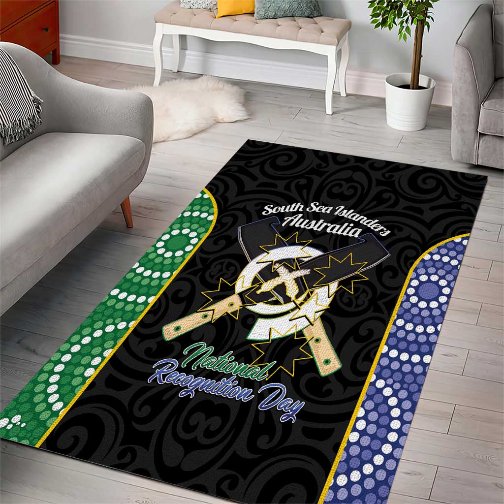 South Sea Islanders National Recognition Day Area Rug Australia Aboriginal Vanuatu Pig Tusk LT14 - Polynesian Pride