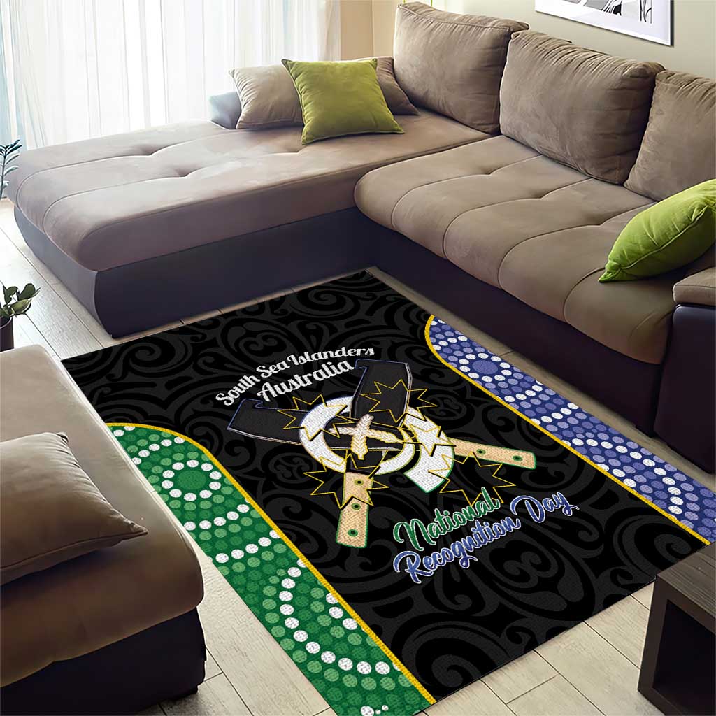 South Sea Islanders National Recognition Day Area Rug Australia Aboriginal Vanuatu Pig Tusk LT14 - Polynesian Pride