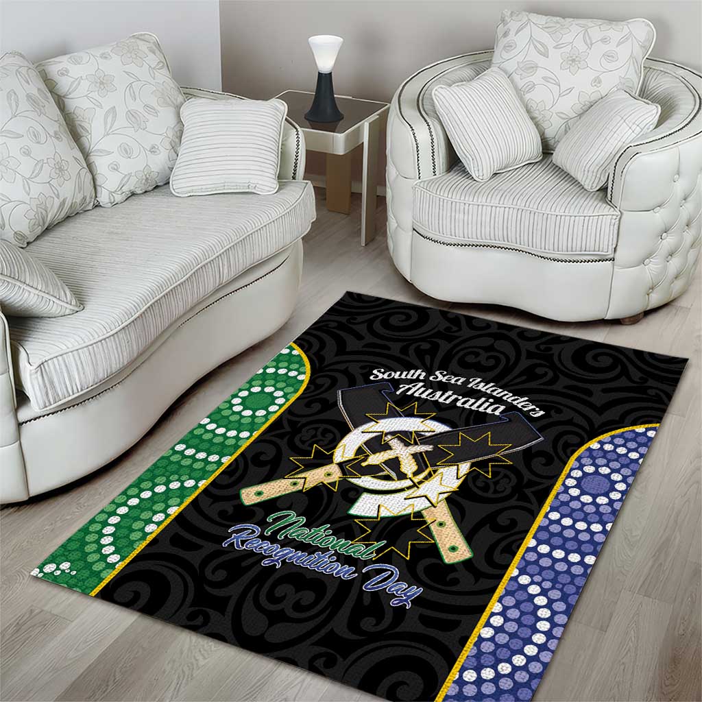 South Sea Islanders National Recognition Day Area Rug Australia Aboriginal Vanuatu Pig Tusk LT14 - Polynesian Pride