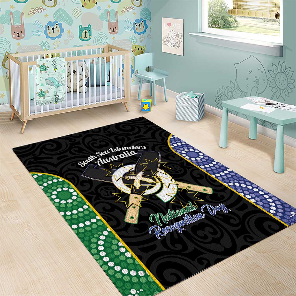 South Sea Islanders National Recognition Day Area Rug Australia Aboriginal Vanuatu Pig Tusk LT14 - Polynesian Pride