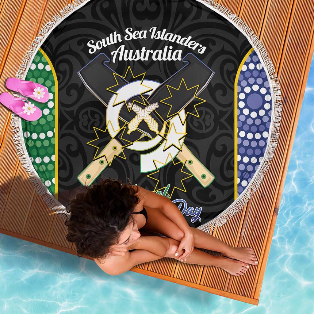 Personalised South Sea Islanders National Recognition Day Beach Blanket Australia Aboriginal Vanuatu Pig Tusk