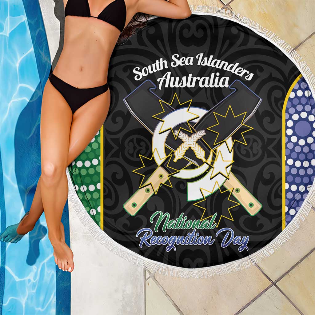 Personalised South Sea Islanders National Recognition Day Beach Blanket Australia Aboriginal Vanuatu Pig Tusk