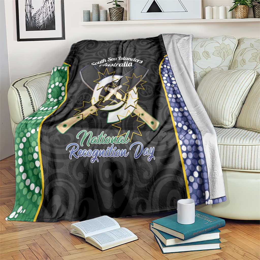 Personalised South Sea Islanders National Recognition Day Blanket Australia Aboriginal Vanuatu Pig Tusk