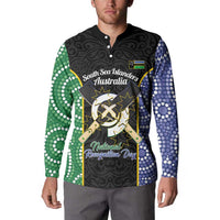 Personalised South Sea Islanders National Recognition Day Button Sweatshirt Australia Aboriginal Vanuatu Pig Tusk